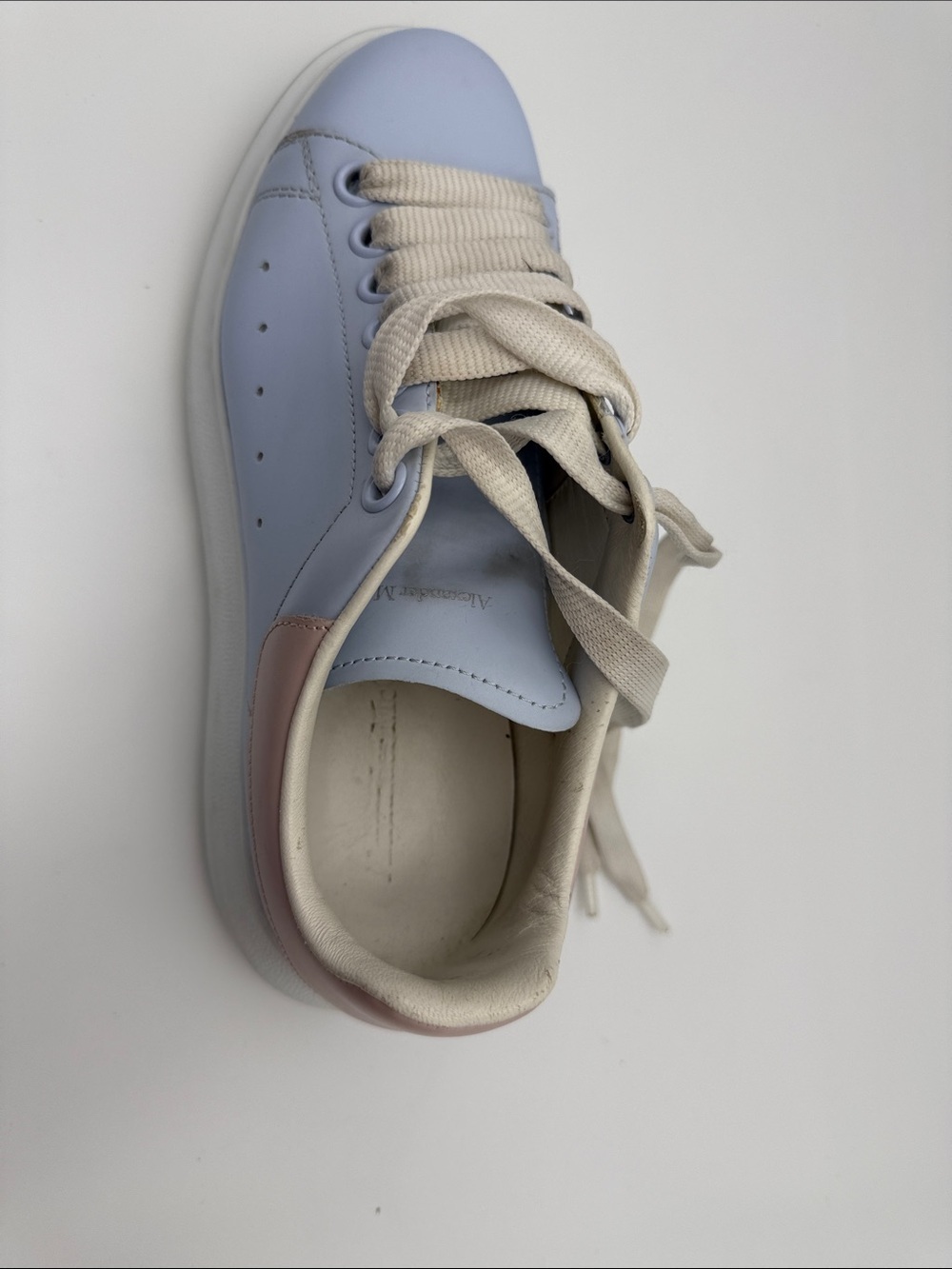 Bundle of Alexander McQueen Pastel Blue Sneakers with Pink Heel Tab and Converse - Picture 10 of 16